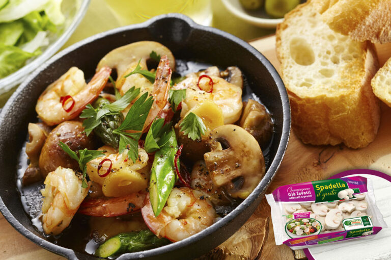 Gamberetti con funghi