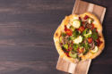 pizza vegana con champignon